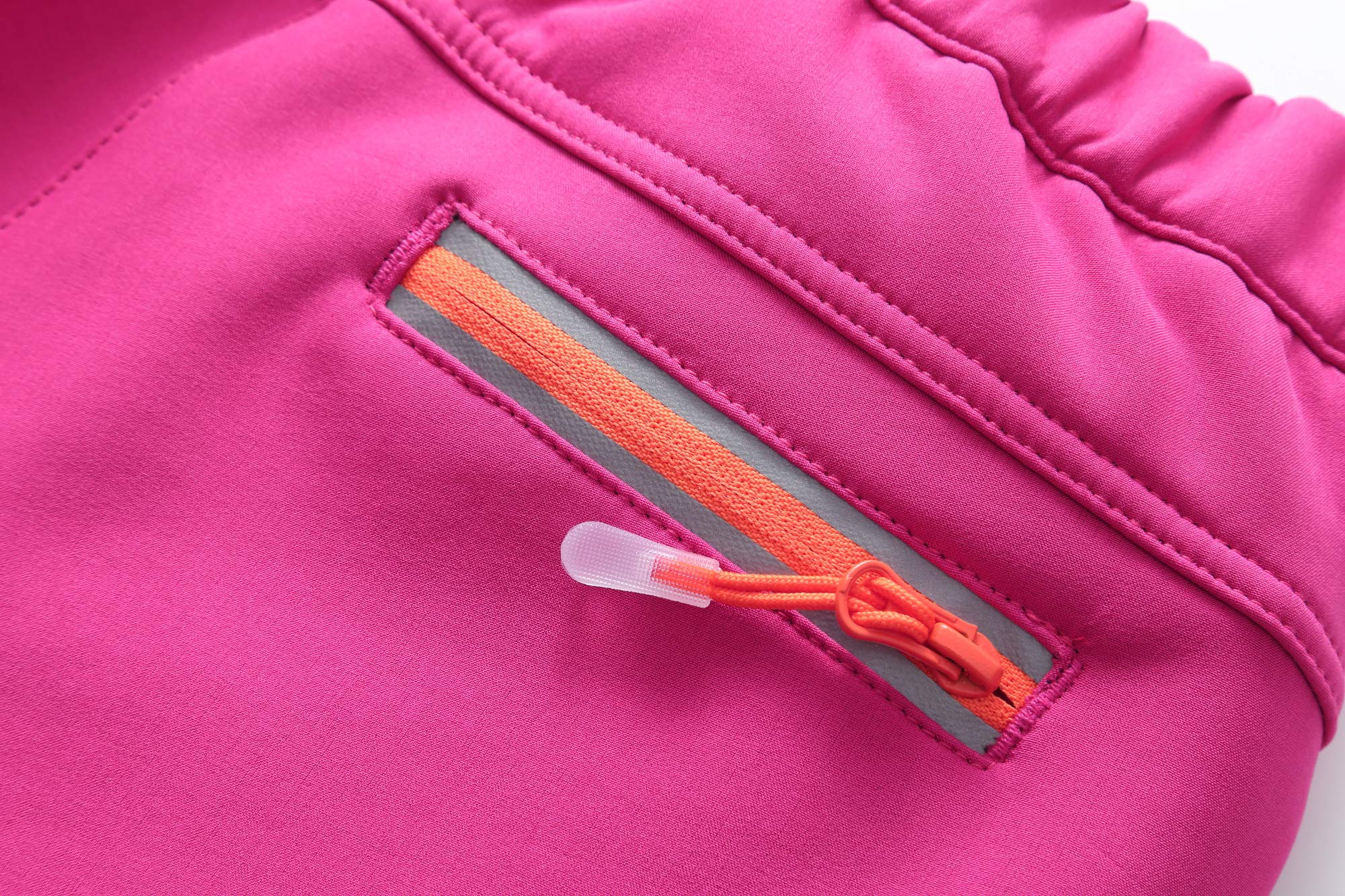 Pantalones Trekking Niño Niñas Impermeables Invierno Calentar Pantalon Montaña Senderismo Esqui Nieve Softshell al Aire Libre KZ6056-Pink-110-116