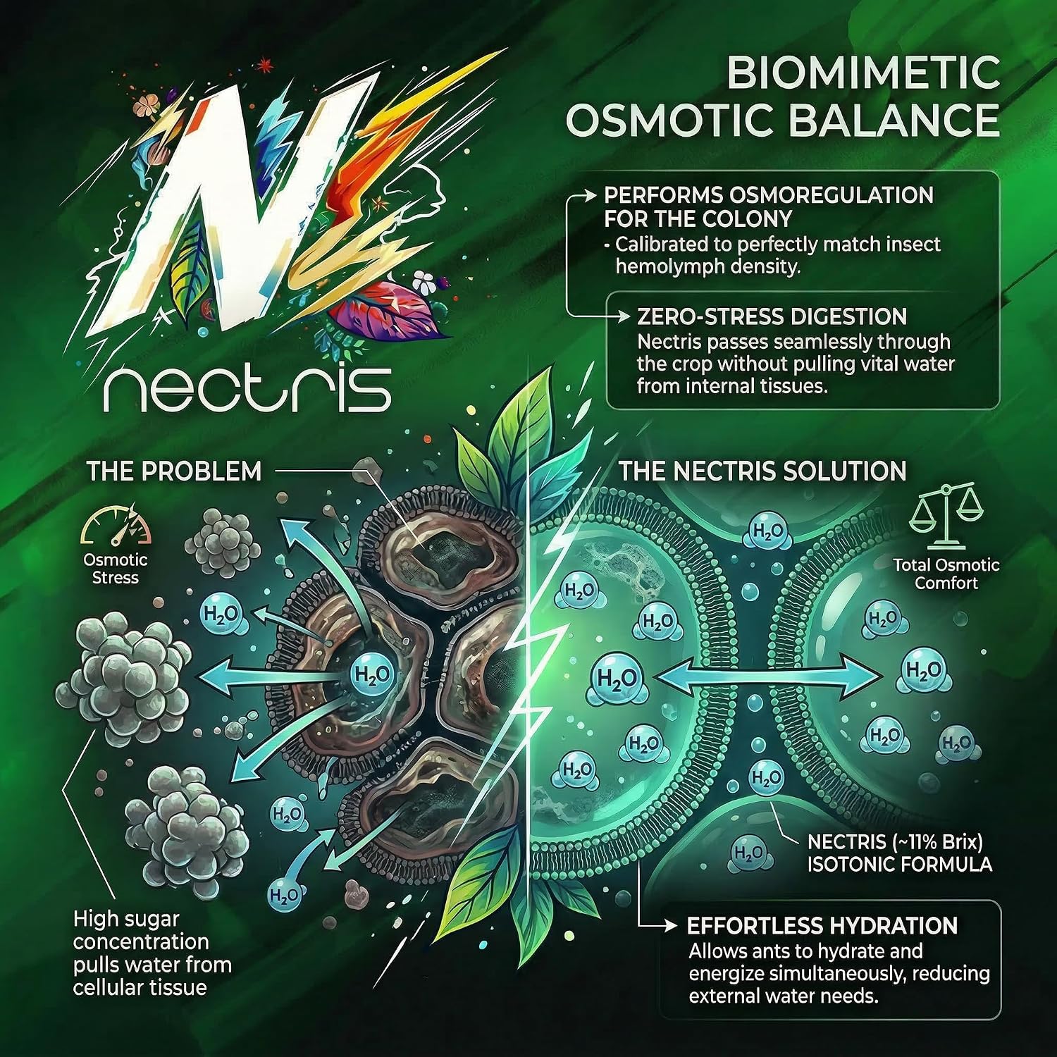 byFormica Nectris Biomimetic Liquid Ant Food & Nectar – Premium Advanced Diet with Melezitose and Amino Acids for Colony Growth (120 mL (4 oz))