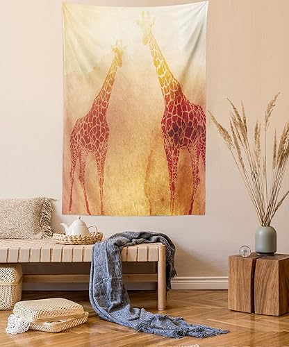 Miniatura 43 de Ambesonne Tapiz de fiesta de los años 70, caja retro en arte pop, música de baile, composición colorida impresa, para colgar en la pared para