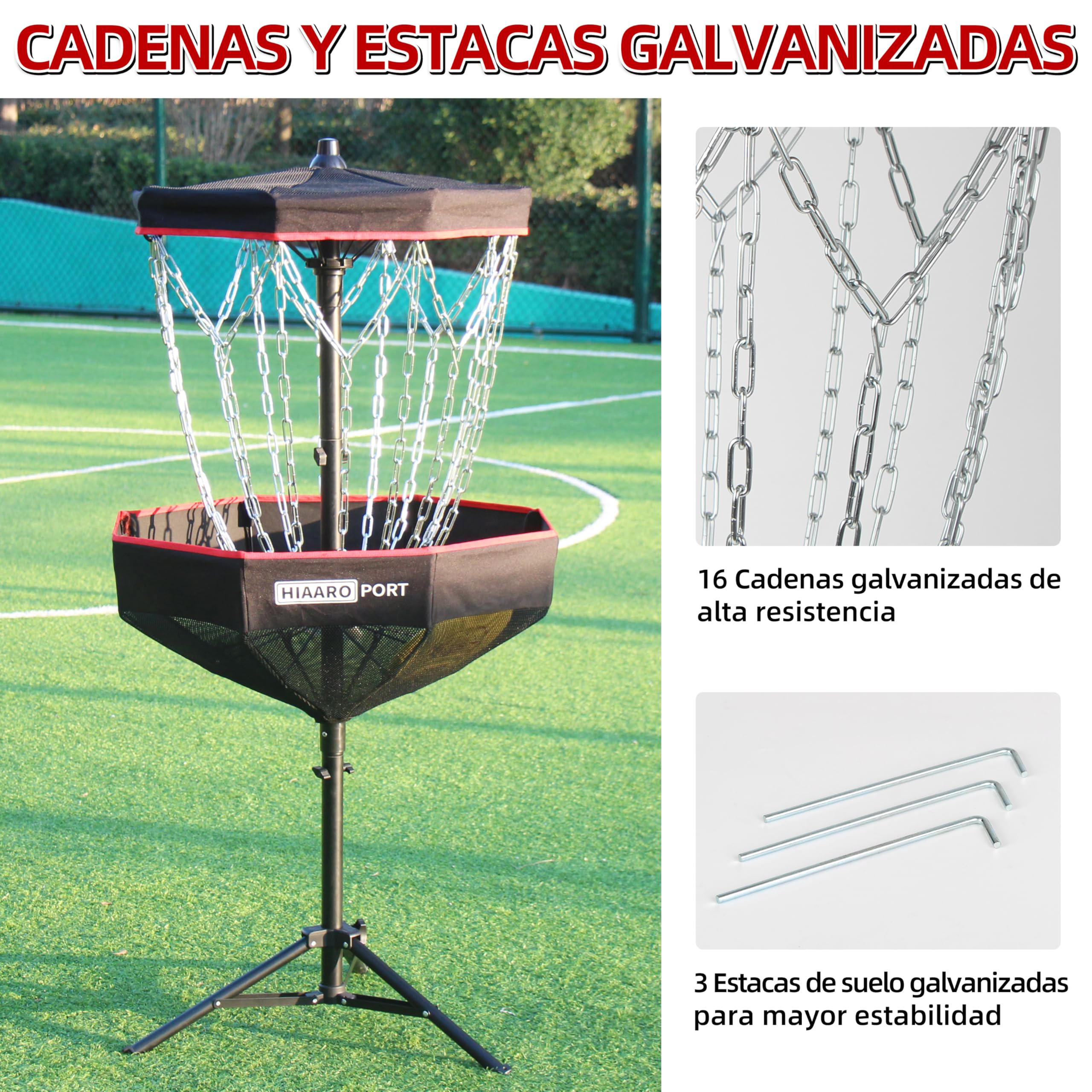 Cesta de Golf Portátil con Diana Plegable y Bolsa de Transporte