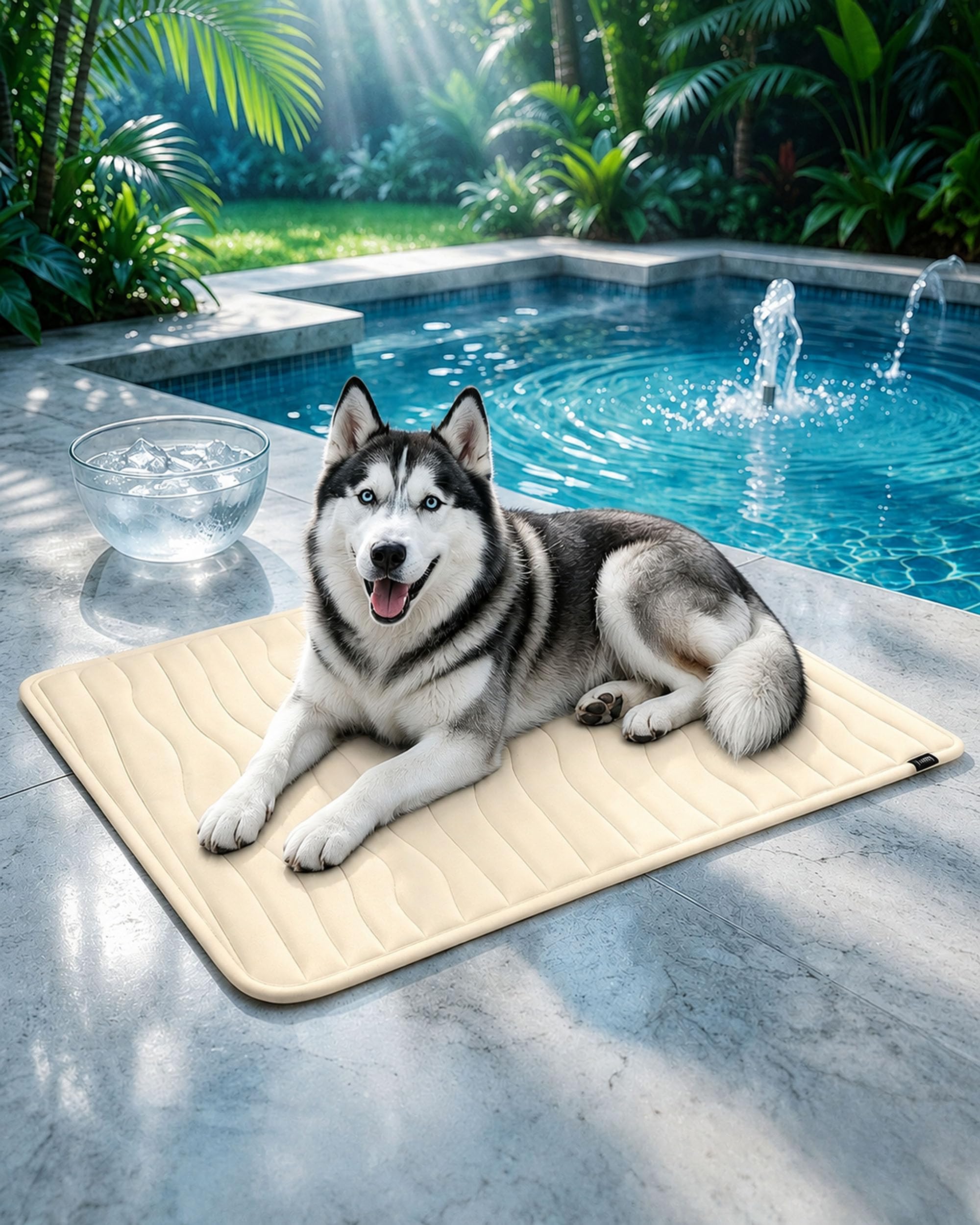 Wxshang Kobolaf Dog Cooling Mat, Ice Silk Cooling Mat for Dogs,Beige:XL — image 1