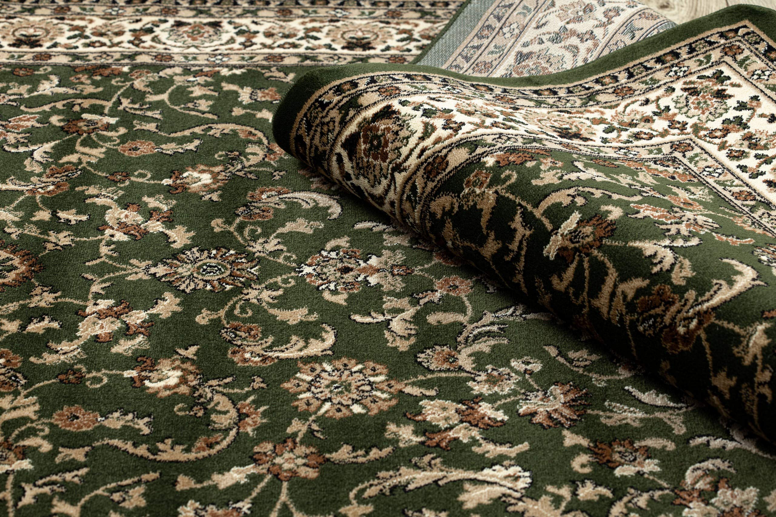 rugsx ROYAL ADR Klassischer Teppich - Wohnzimmerteppich, weicher Teppich für Wohnzimmer, Schlafzimmer und Flur, dunkelgrün 200x290 cm