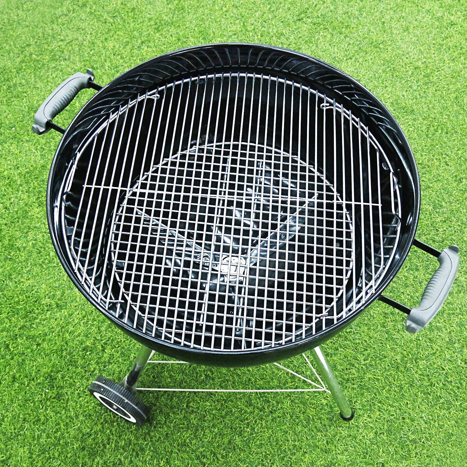 Denmay Kit de parrilla de cocina, parrilla de carbón y sistema de limpieza para parrilla de carbón Weber, 49,53 cm