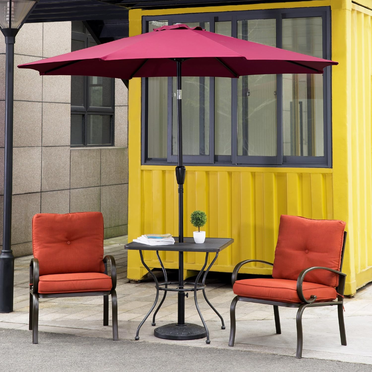 Cloud Mountain 4 Piece Patio Bistro Set Outdoor Patio Umbrella Patio Furniture Set