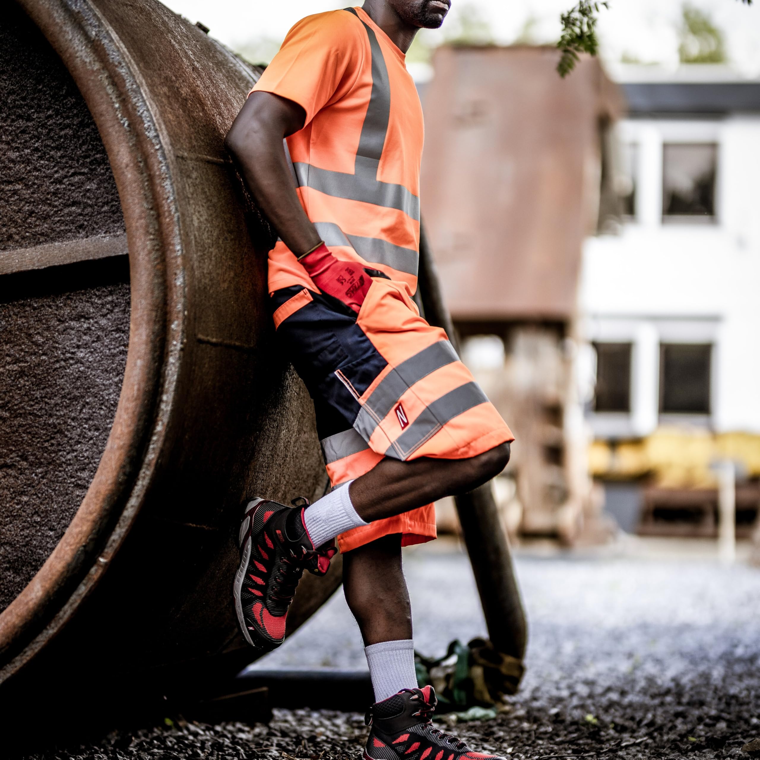 Nitras Warnschutzshort Short Kurze Hose Arbeitshose für den Sommer