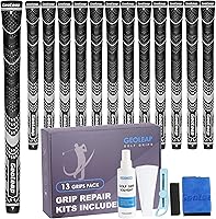 Vista 21 de Geoleap Golf Grips Set of 13- Grips with Tapes and Grips with All Repair Kits for Choice,Hybrid Golf Club Grips All Weather Contral, High Feedback &