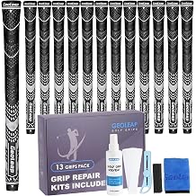 Geoleap Golf Grips Set of 13- Grips with Tapes and Grips with All Repair Kits for Choice,Hybrid Golf Club Grips All Weather Contral, High Feedback & Traction Golf Grips for Men and Women.