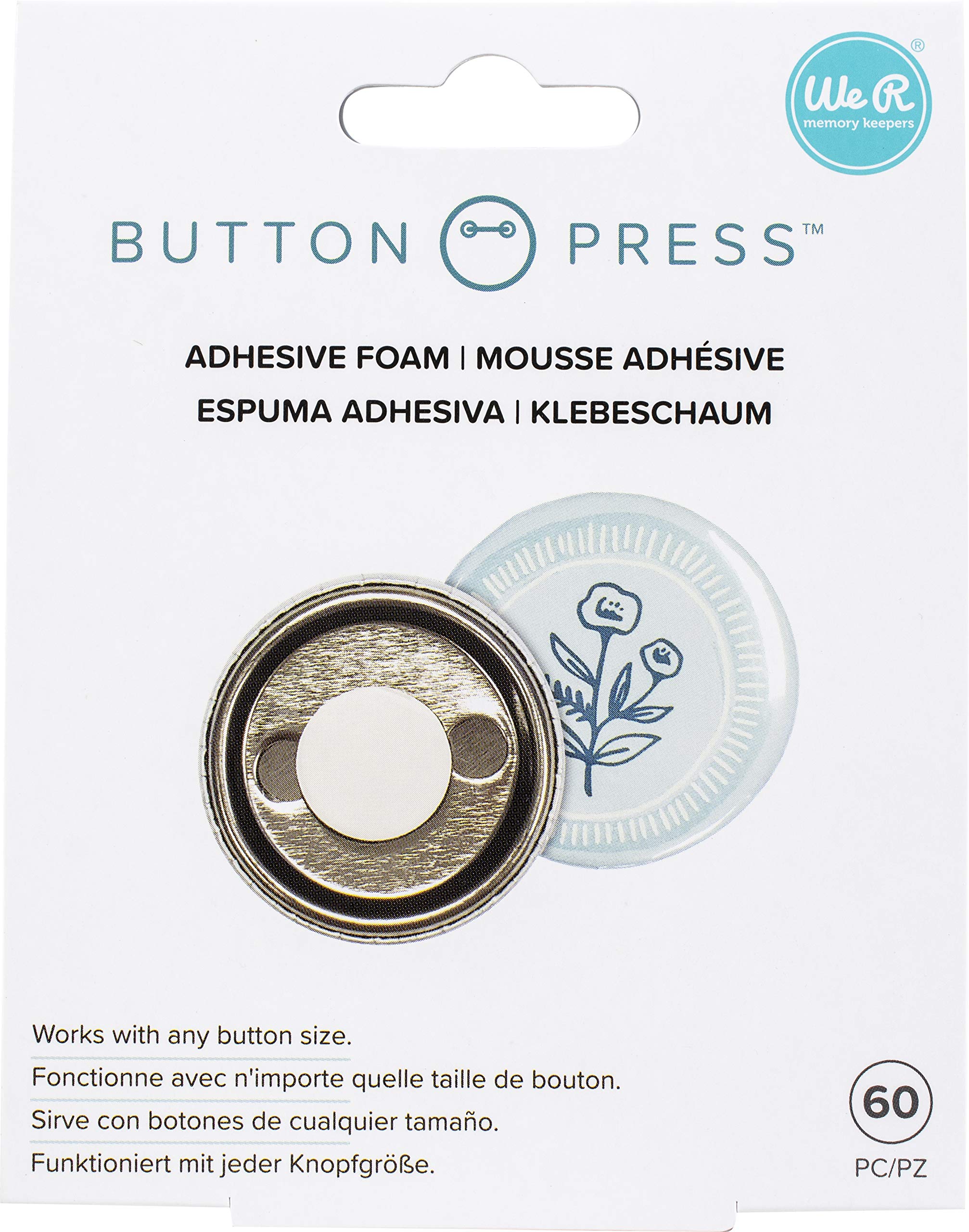 We R Memory Keepers Button Press Adhesive Foam 60pcs
