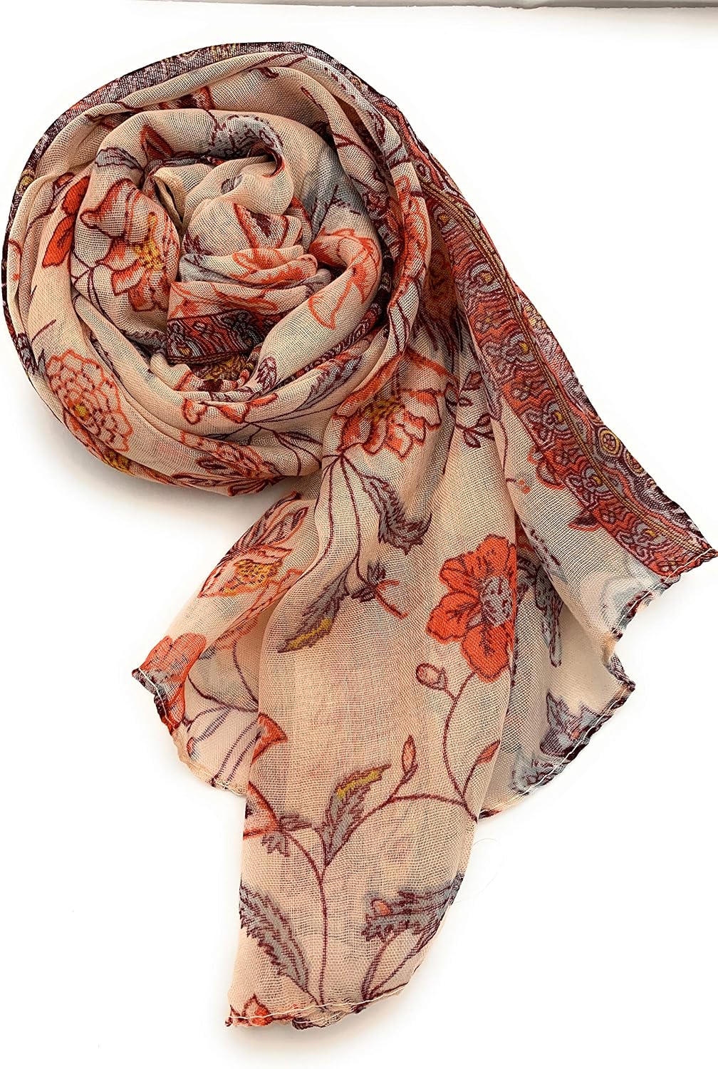 Smiling Wisdom - Sympathy Empathy Consoling Greeting Card and Embracing Scarf Gift Set - Women Friends (Garden)