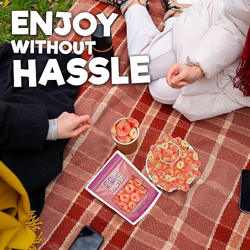 Miniatura 5 de Anillos de melocotón liofilizados Candy Bolsa grande de 7 oz (anillos de melocotón)