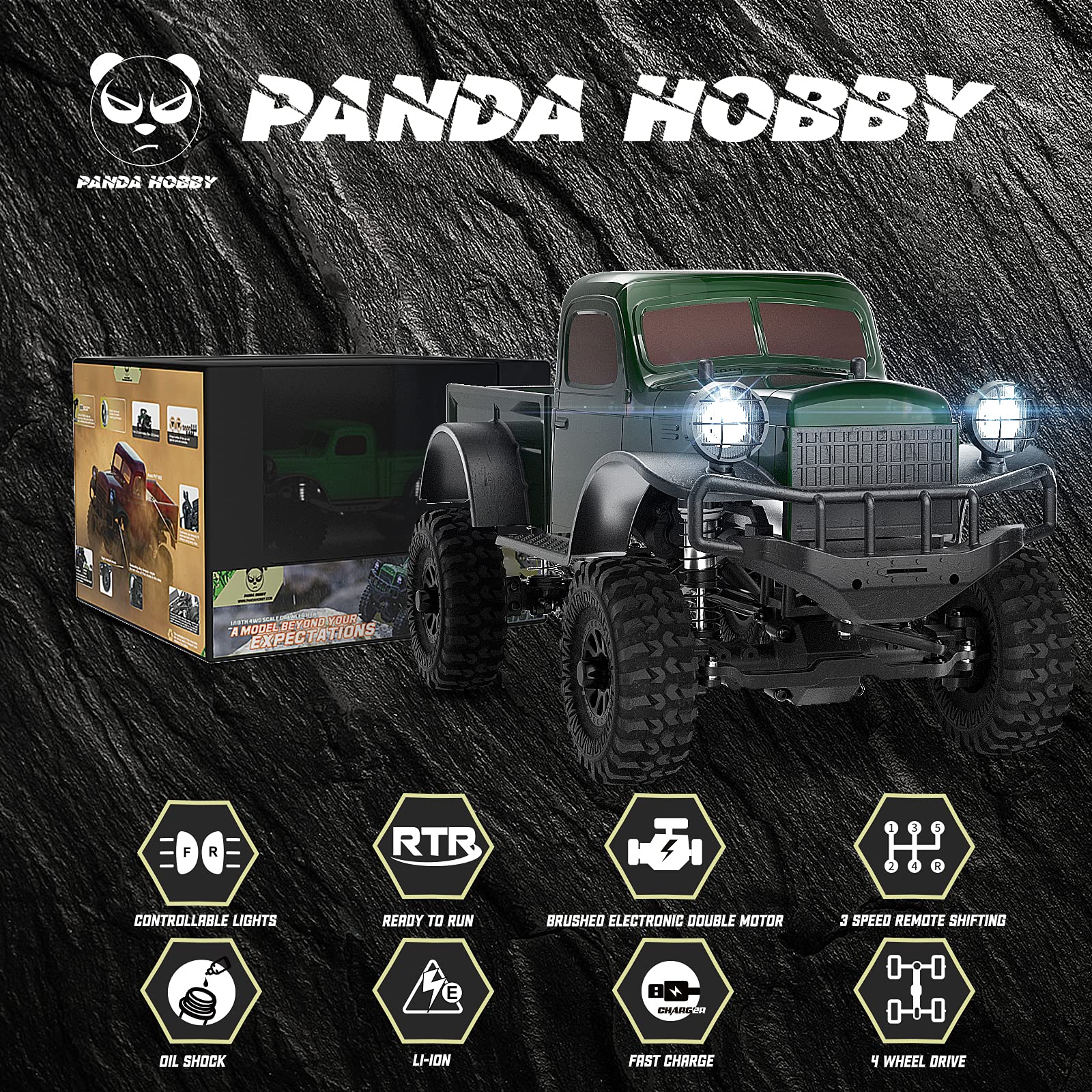 ホビーラジコン RAPIDLY 4*4 wheel drive off road Amazon.com: PANDA HOBBY Sport Tetra K1 1/18 RTR Scale 4x4 Rock