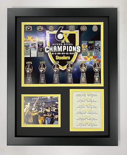 Steelers Six Super Bowl Trophies Print