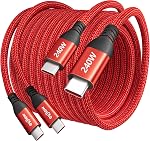 240W USB C à USB C Câble 10ft, PD 3.1 Type C à type C cordon de charge rapide, long USB C Câble chargeur pour iPhone Air 17 16 15 Series,Samsung S25 S24,USB-C iPad MacBook et plus encore