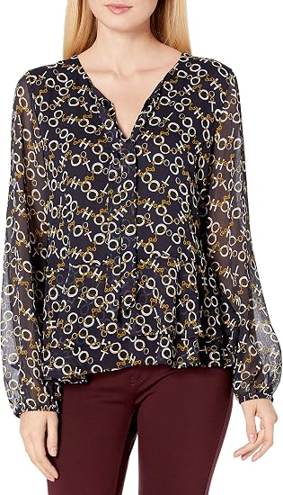 Tommy Hilfiger Playera de Manga Larga con Cadena y Cuello Blusas para Mujer  : Amazon.com.mx: Ropa, Zapatos y Accesorios