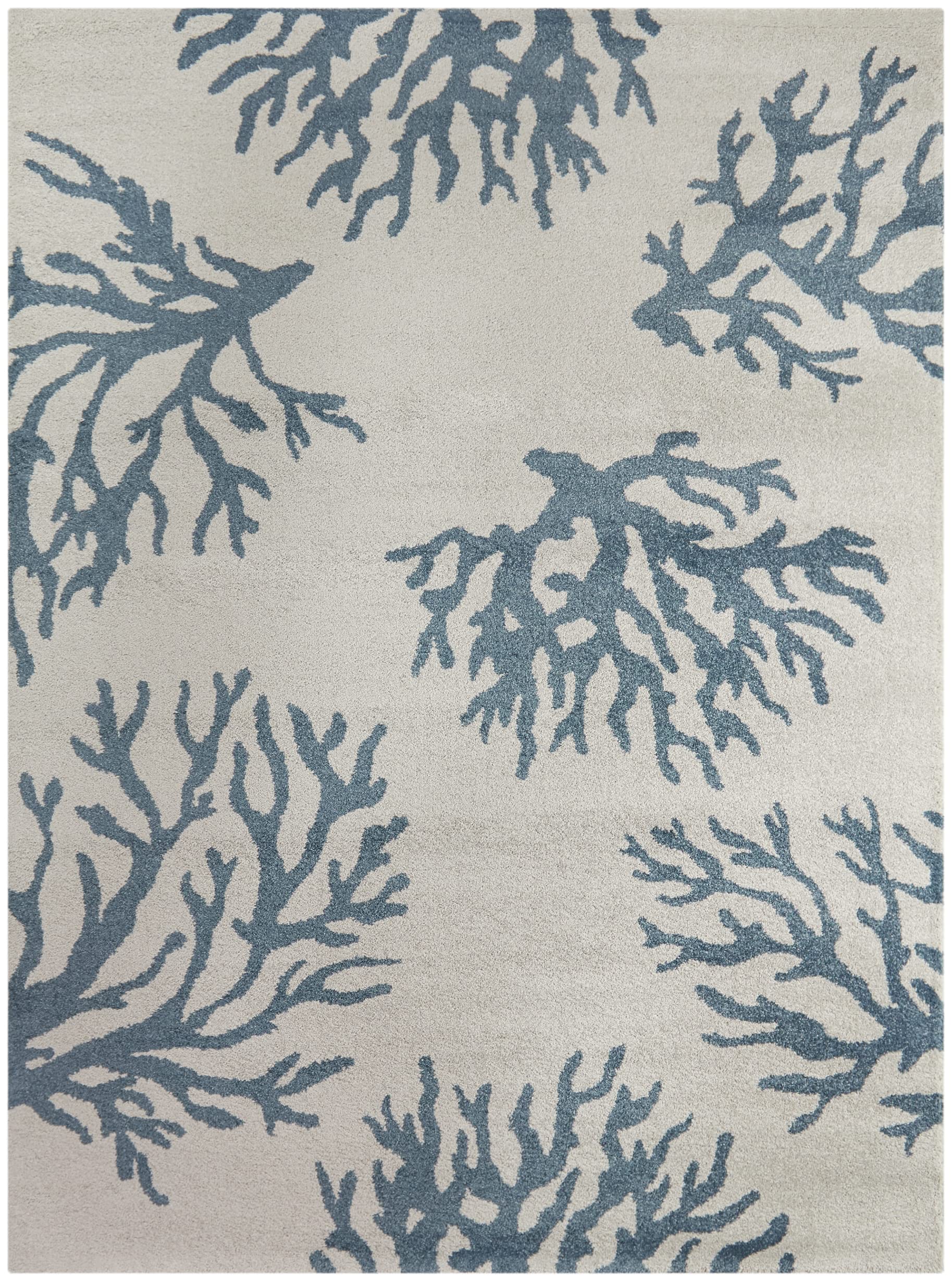 Balta Rugs Caistor Coastal Coral Print Area Rug, Grey, 7' 10" x 10'