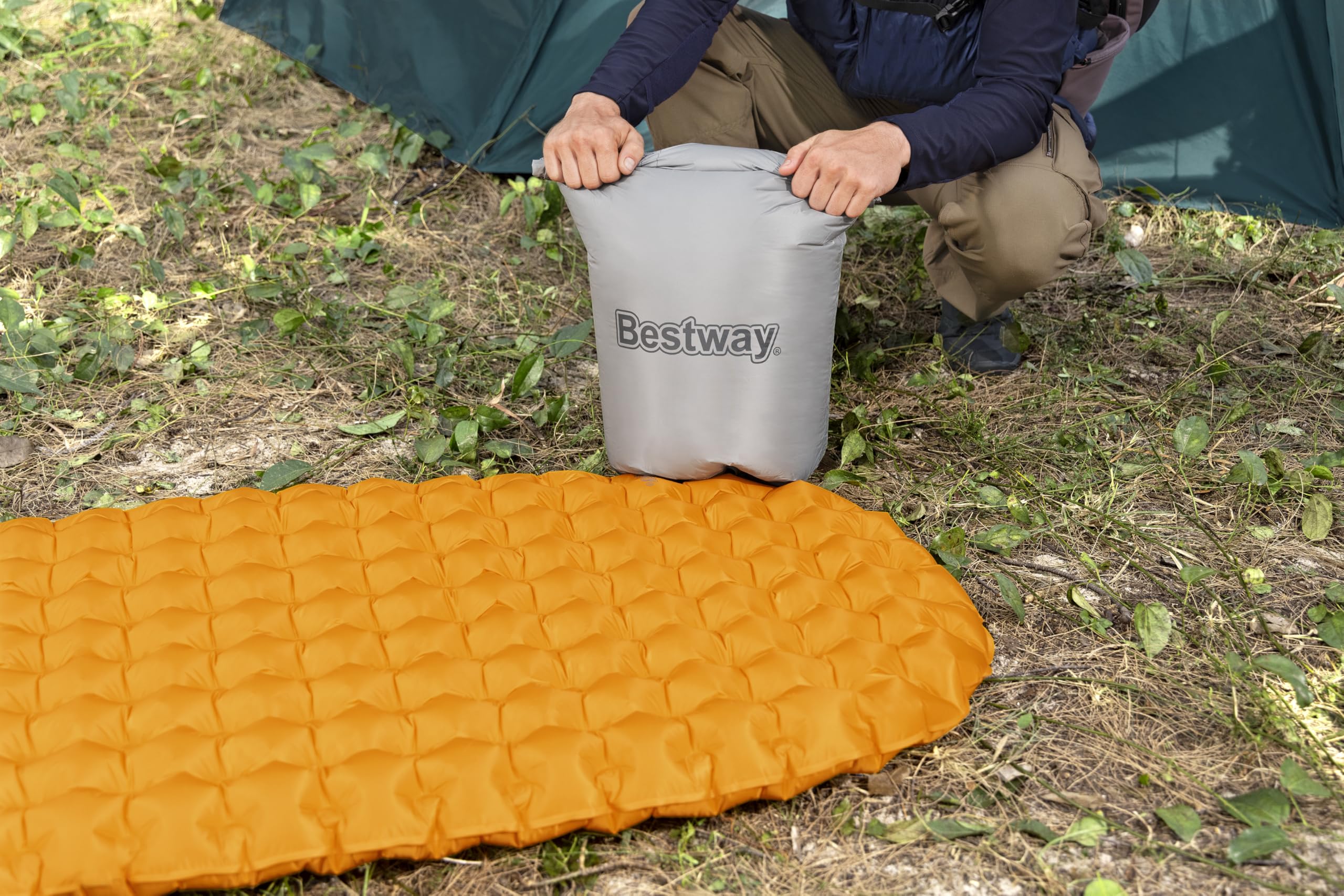 Bestway RidgeLite Izolowana duża podkładka do spania dla mumii, 1,93 m x 63,5 cm x 7,5 cm