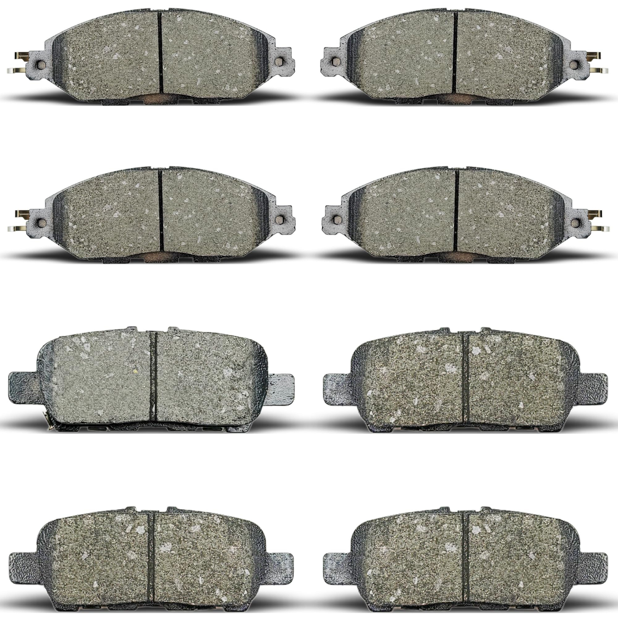 ALADICHE Front Rear Brake Pads Compatible with 2013-2017 Nissan Pathfinder,for 2014-2017 Infiniti QX60,for 2013 Infiniti JX35 (D1415 D1649)