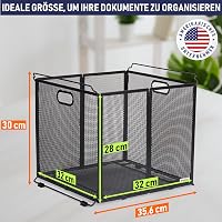Dasher Products A4 Függőleges Fájltartó Fekete Fém Hálós Dokumentumtartó Irattartó Kosár 3