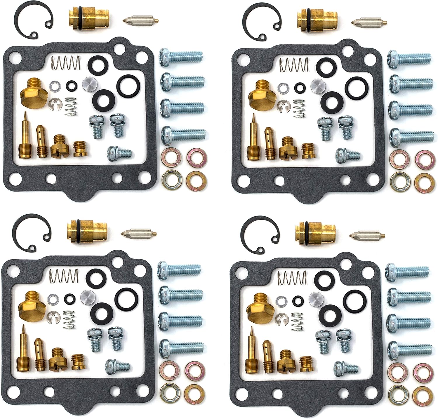 0101-111 Carburetor Rebuild Repair Parts Kit (Set of 4) Compatible with Suzuki 80 GS550E, 81 GS550T, 82 GS550M Katana, 80-82 GS550L