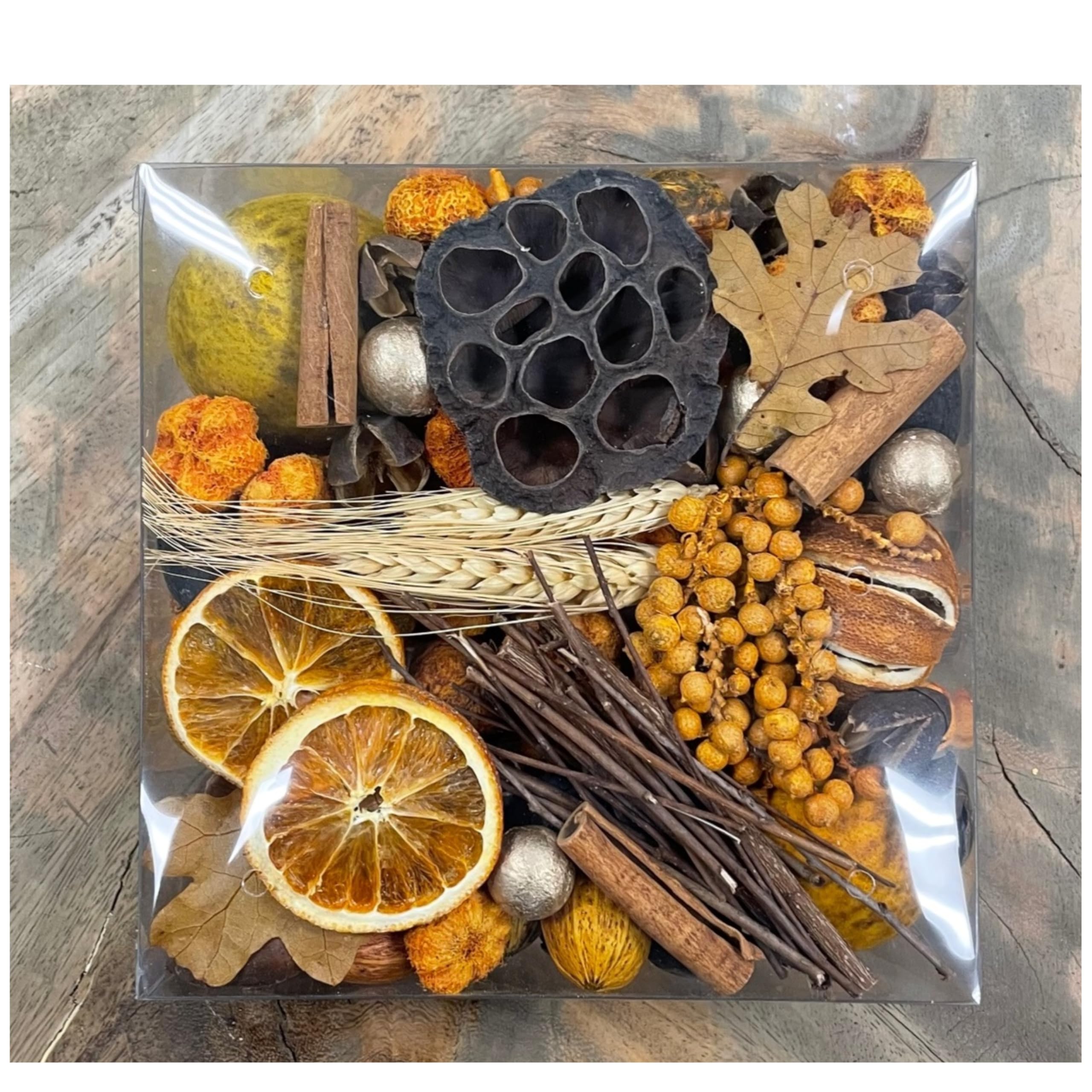 ANDALUCA Jarrón decorativo y relleno de cuenco con fragancia de cosecha de otoño, para decoración del hogar (cosecha de otoño)