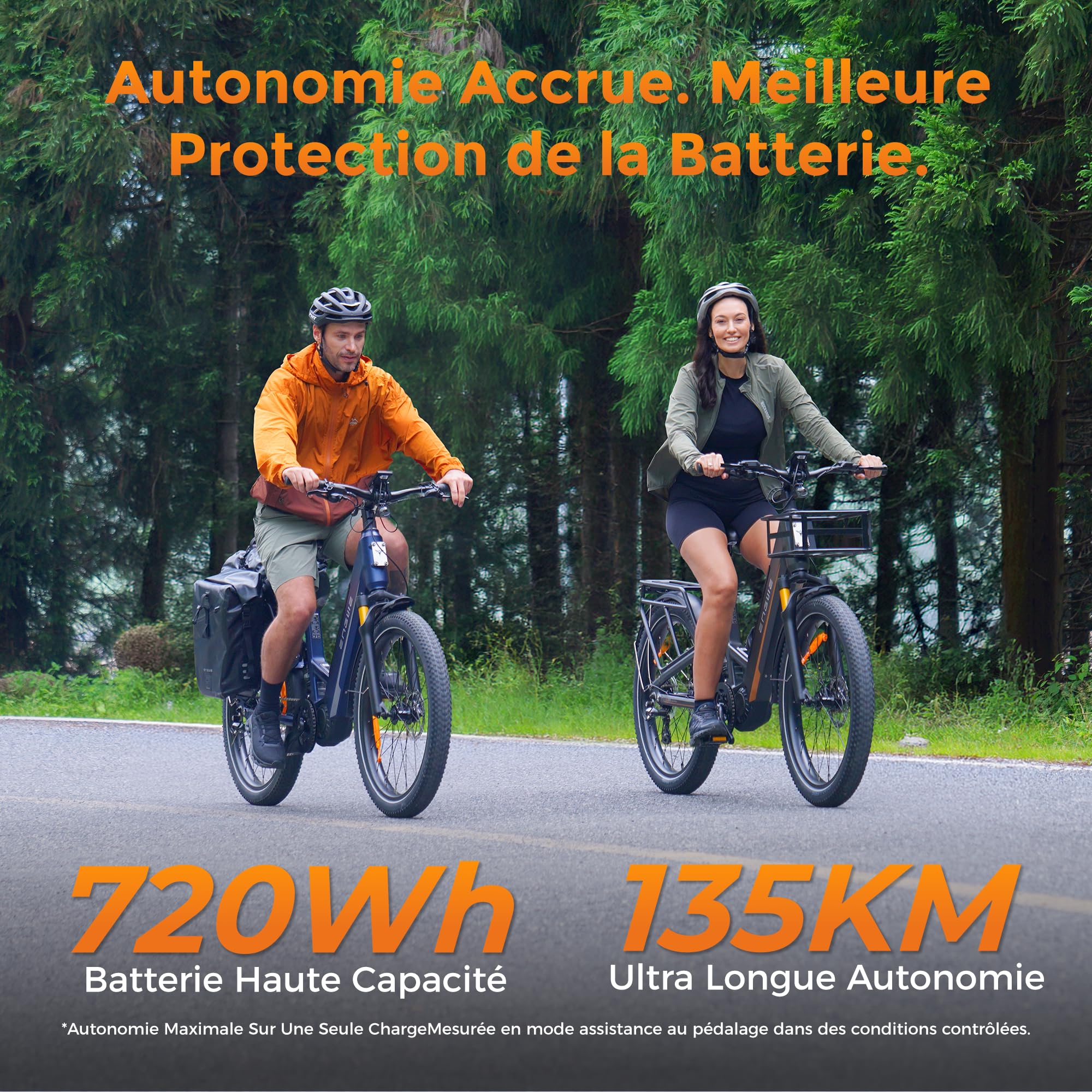 ENGWE E26 3.0 Pro ‍Velo Electrique, Moteur Central de 100 Nm, Tout Terrain | Suspension intégrale et suspension à 4 bras, connectivité IOT &APP, recharge en 4 heures, batterie 48 V 15 Ah, 135 km