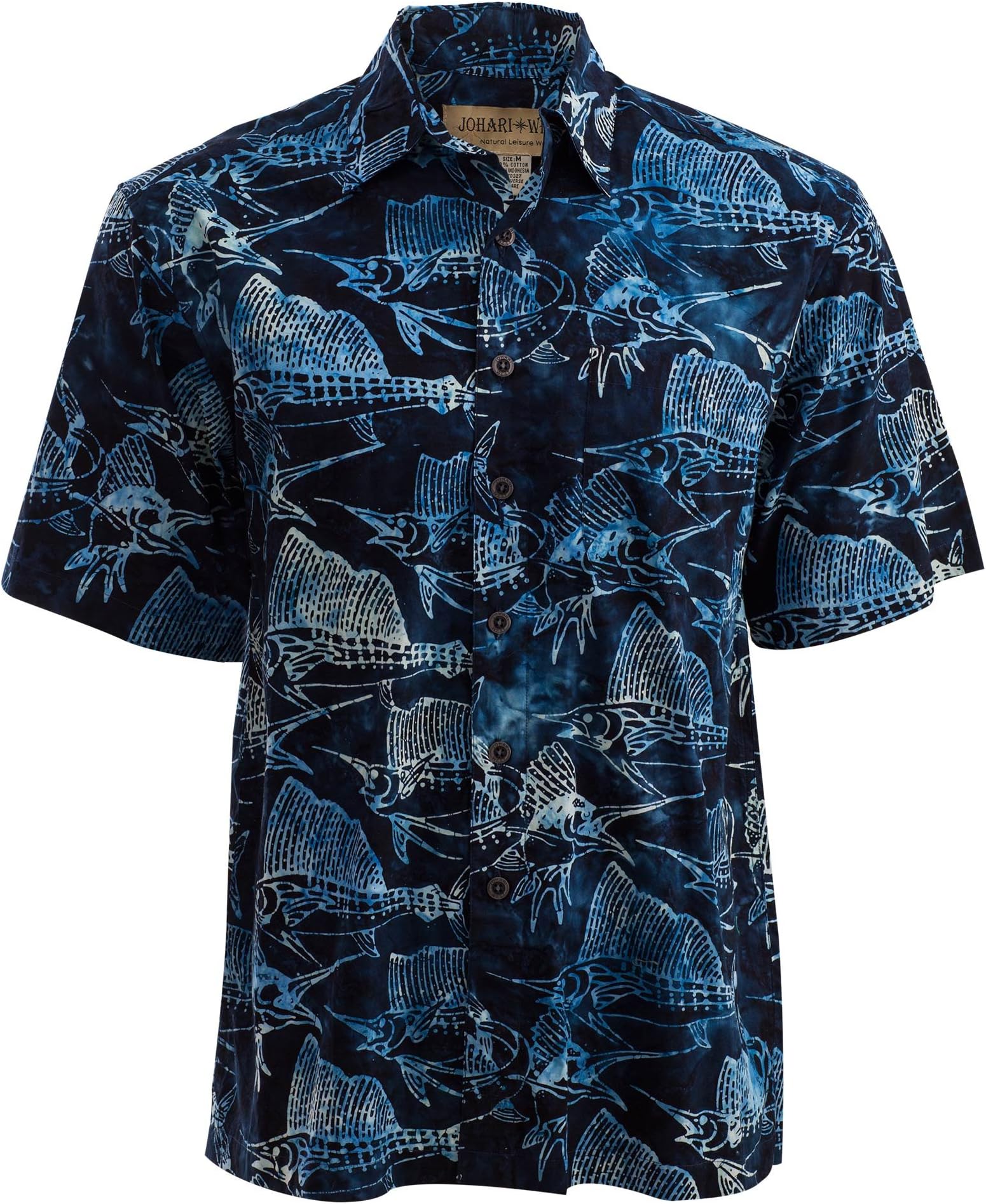 Men’s Hawaiian Shirt Casual Button Down Short Sleeve Cotton Summer Batik Aloha Shirt for Men