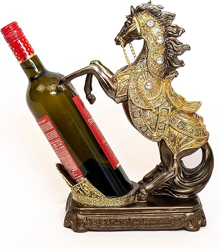 Miniatura 4 de Hermoso soporte para botella de vino de caballo, figura de animal, gabinete de vino, decoración de encimera, regalos para amantes del vino, soporte