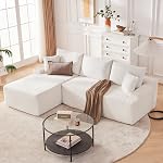 HUATEAN 96 Inch Boneless Couch, Modular Sectional Sofa, Cloud Couch, Sectional Couches for Living Room,Bed Room