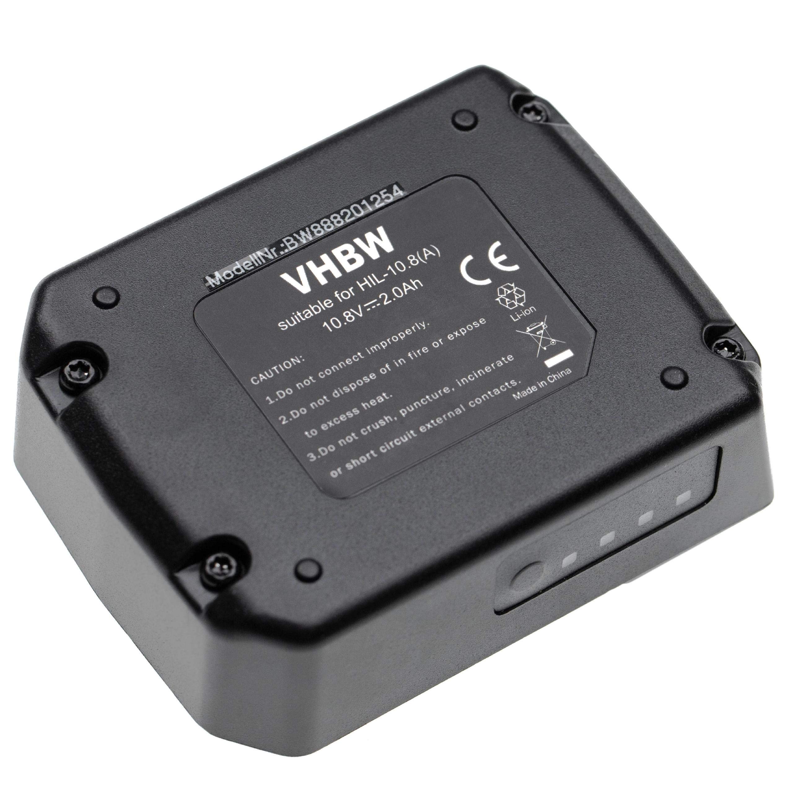 vhbw 2X batería reemplaza Hilti B 12/4.0, B 12/2.6 para Herramienta (1500 mAh, Li-Ion, 10,8 V) | B 12/2.6 para herramientas (1500 mAh, ion de litio, 10,8 V)