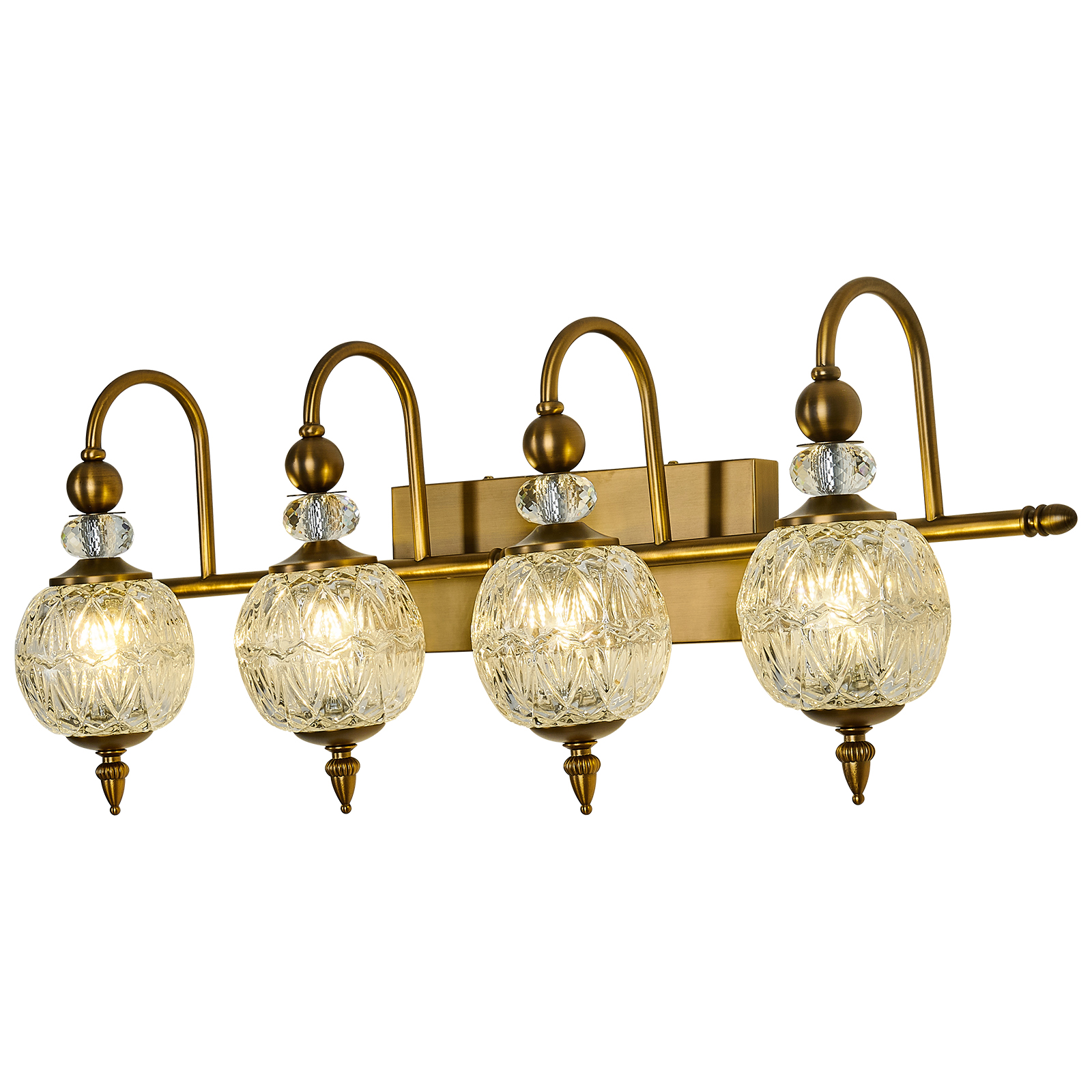 Piepooye Vintage Bathroom Light Fixtures Gold Vanity Light with