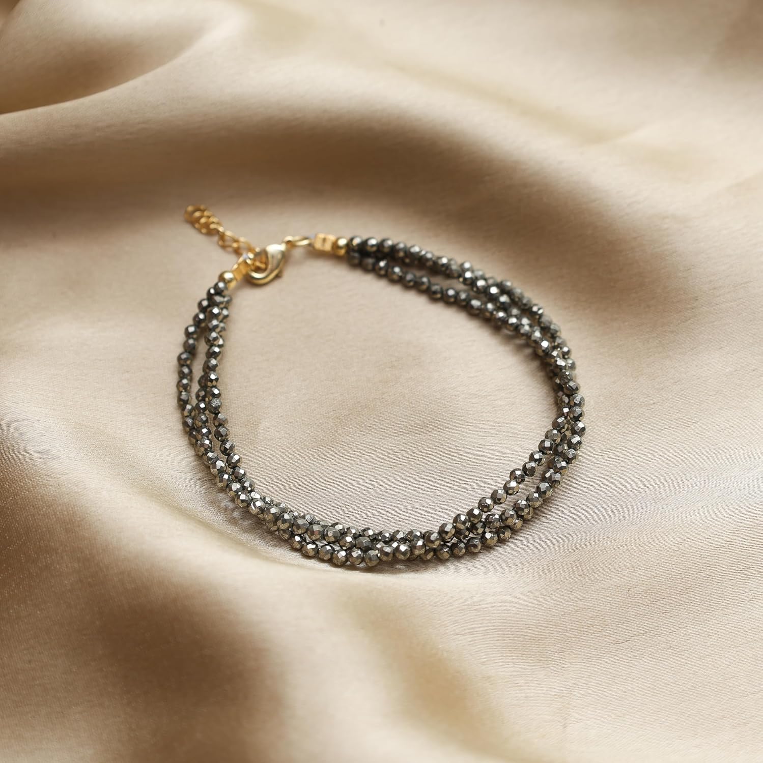 Gempires Natural Multi Strand Beaded Bracelets Lightweight Handmade Gemstone Jewelry Hypoallergenic 8 Inch Gold Plated Stylish Everyday Wear Jewelry - Image 4