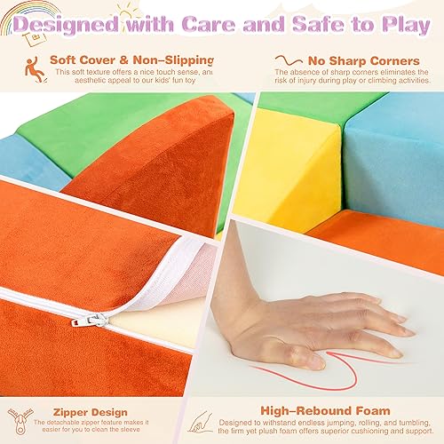 Miniatura 6 de Nuturelly Juego de actividades de bloques de espuma para niños que escalan y gatean