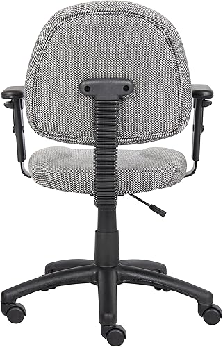 Miniatura 8 de Silla sin apoya brazos para una postura perfecta tela deluxe color azul de Boss Office Products  Nylon Gris