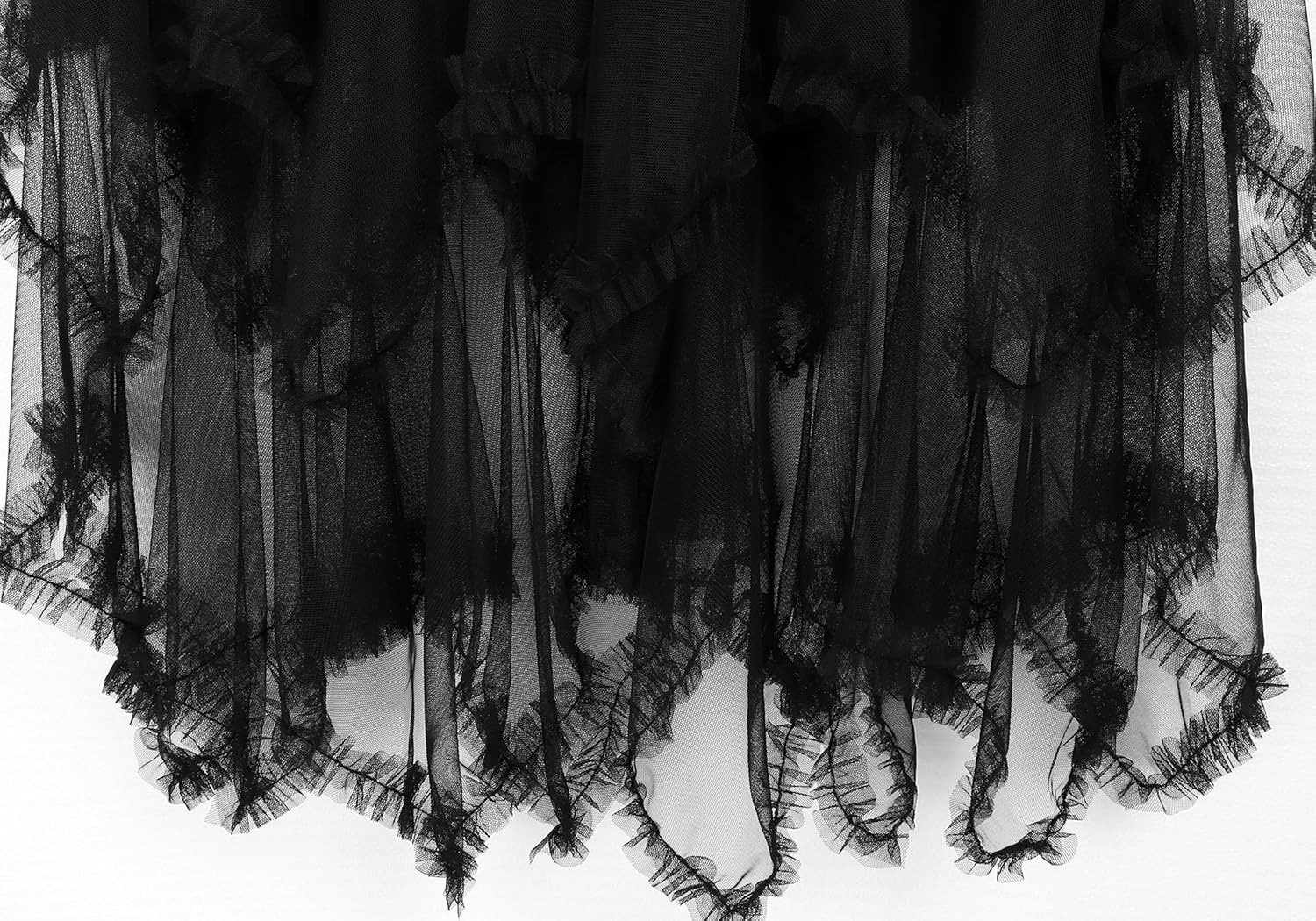 C-ZOFEK Women's Tulle Skirt, High Low Ruffle Layered Fairy Skirt for Dress Costume(Multicolor) - Image 5