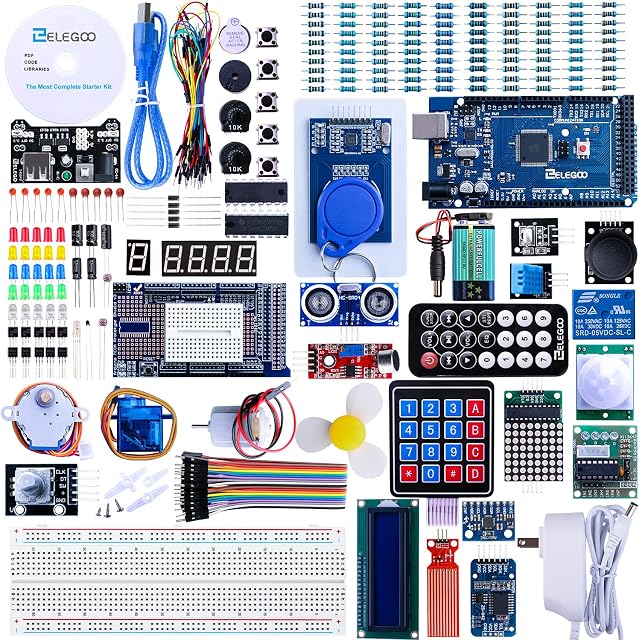ELEGOO Mega R3 Project The Most Complete Ultimate Starter Kit w/ TUTORIAL Compatible with Arduino IDE