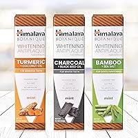 Vista 6 de Himalaya Botanique Pasta de dientes blanqueadora antiplaca con bambú + sal marina, sin flúor, para blanqueamiento suave, 4 oz
