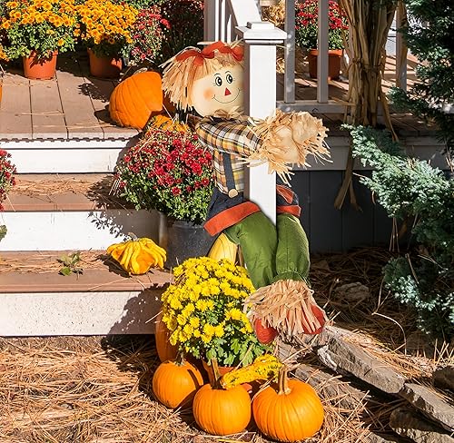 Miniatura 3 de Gift Boutique Poste de espantapájaros de felpa para Acción de Gracias, abrazar otoño al aire libreinterior, árbol de otoño, porche, valla,