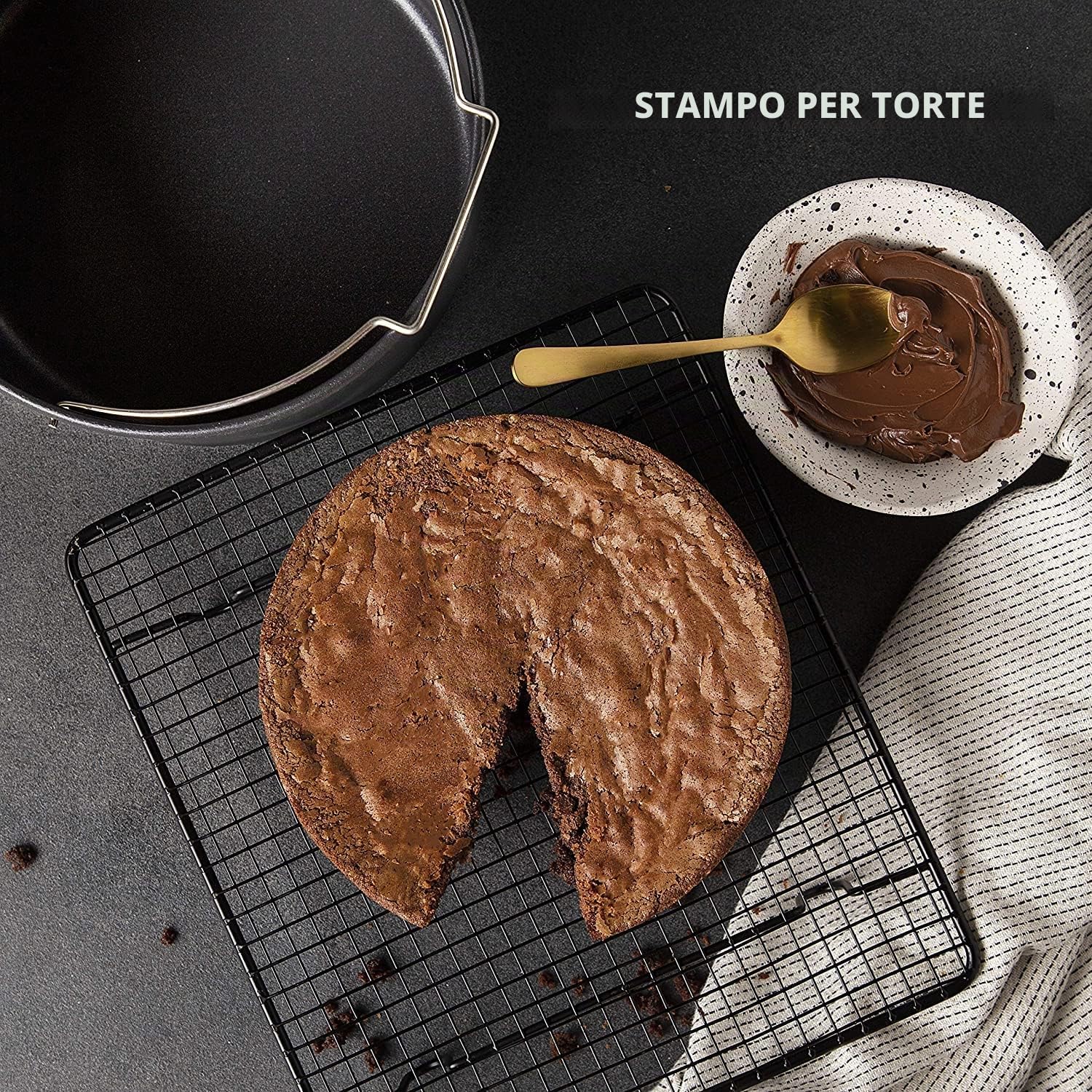 Les-Theresa Barile per Torta, Accessori Friggitrice ad Aria Quadrata Teglia Forno per Cottura del Pane Piatto Pizza Pentola Griglia per Friggitrice Ad Aria HD9925 HD9860 HD9905 01 (22cm)