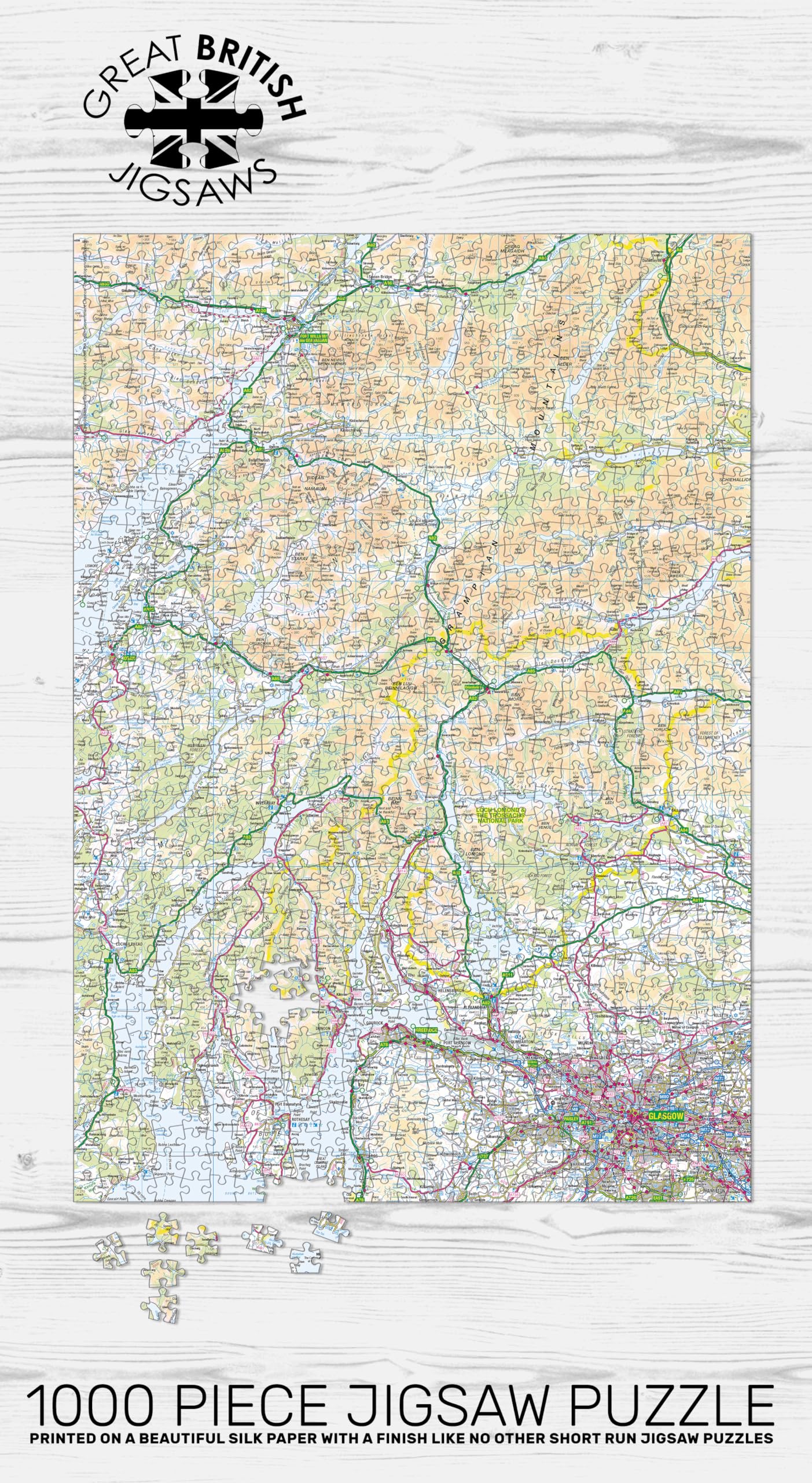 Pieceful Maps Jigsaw Puzzle, 69Cm X 48Cm - Image 2
