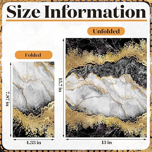 Miniatura 4 de Geyoga 100 servilletas de mármol de 2 capas para invitados, toallas de mano desechables, servilletas de papel decorativas para bufé, cocina, baño,