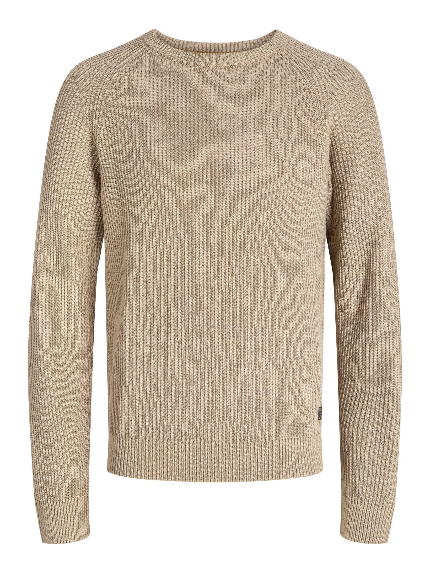 JACK & JONES Jjpannel Knit Crew Neck Aw25, Crockery, L