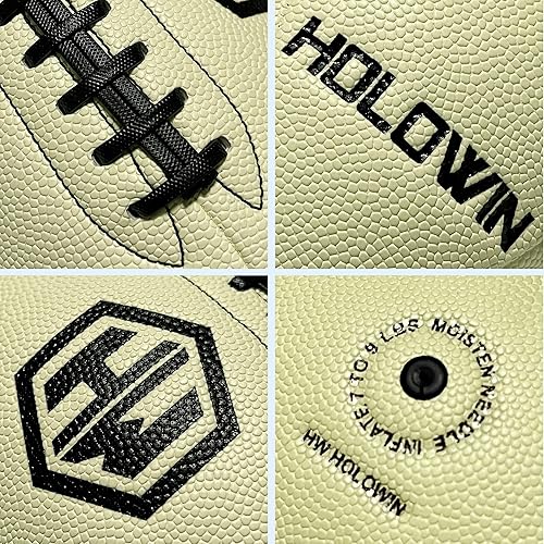 Miniatura 7 de Fútbol holográfico luminoso reflectante para juegos nocturnos y entrenamiento, brilla en la oscuridad, gran regalo de juguete de fútbol americano