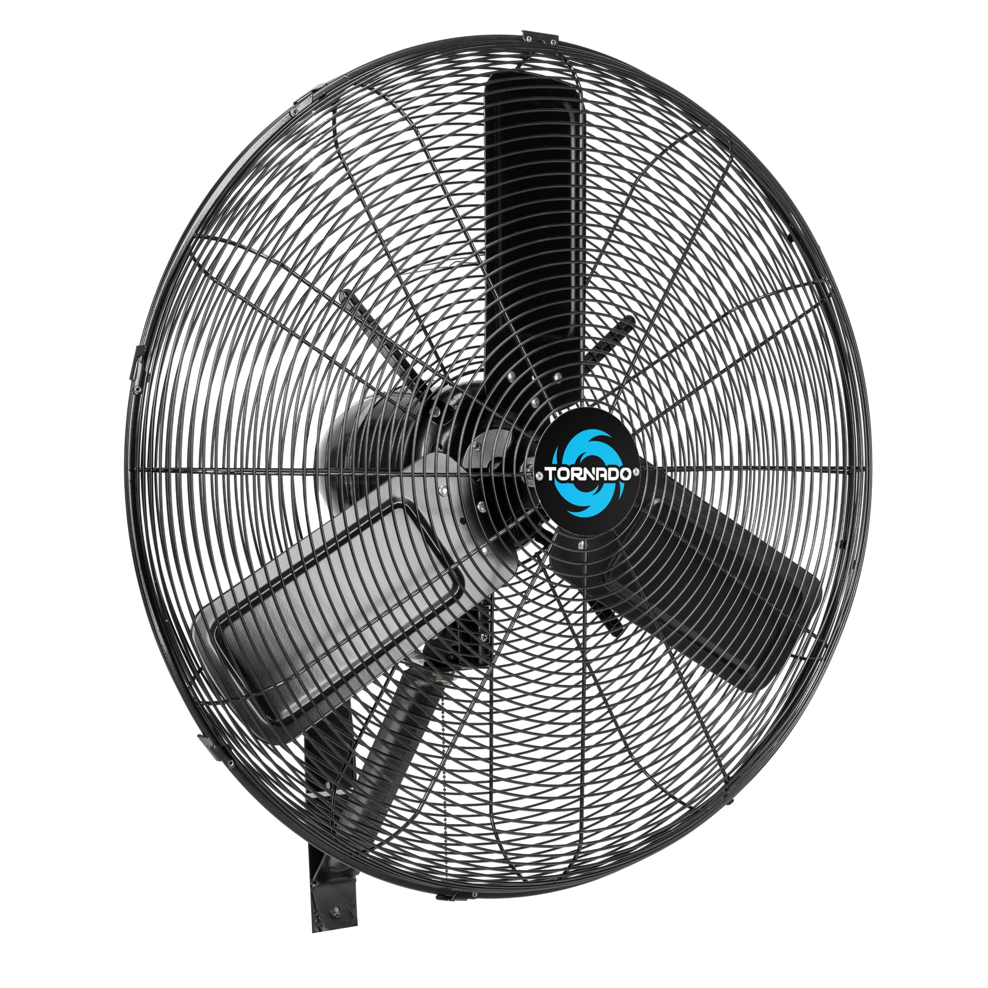 Tornado 24 Inch High-Velocity Oscillating Wall Mount Fan – IPX4 Water-Resistant, Industrial-Grade TEAO Motor, 2-Speed, 7350 CFM, cETL Certified for
