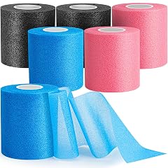 6 Pack Pre Wrap for Hair Soccer Multi Color Athletic Prewrap Tape Headbands Foam Sport Underwrap Pre-Wrap 2