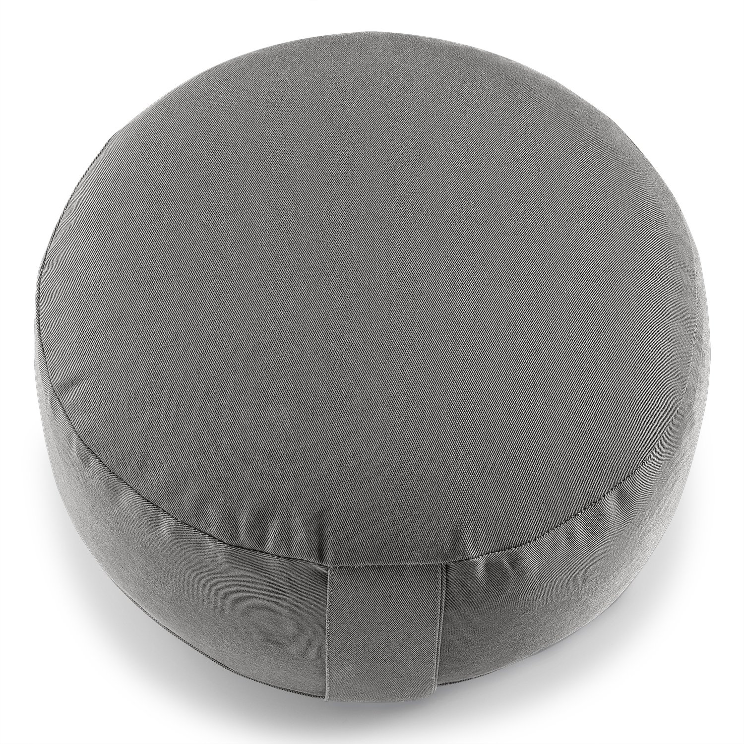 Lotuscrafts Yogakissen Meditationskissen Rund Lotus - komfortable & entspannte Mediation - Sitzhöhe 15cm - waschbarer Bezug aus Baumwolle - Yoga Sitzkissen mit Dinkelfüllung - GOTS Zertifiziert