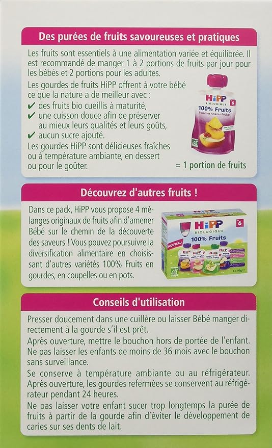Hipp Biologique Multipack Gourdes 4 Varietes Des 4 6 Mois 32 X 90 G Amazon Fr Epicerie