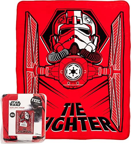 Northwest Star Wars Tie Fighter - Manta táctil de seda, 46 x 60 pulgadas