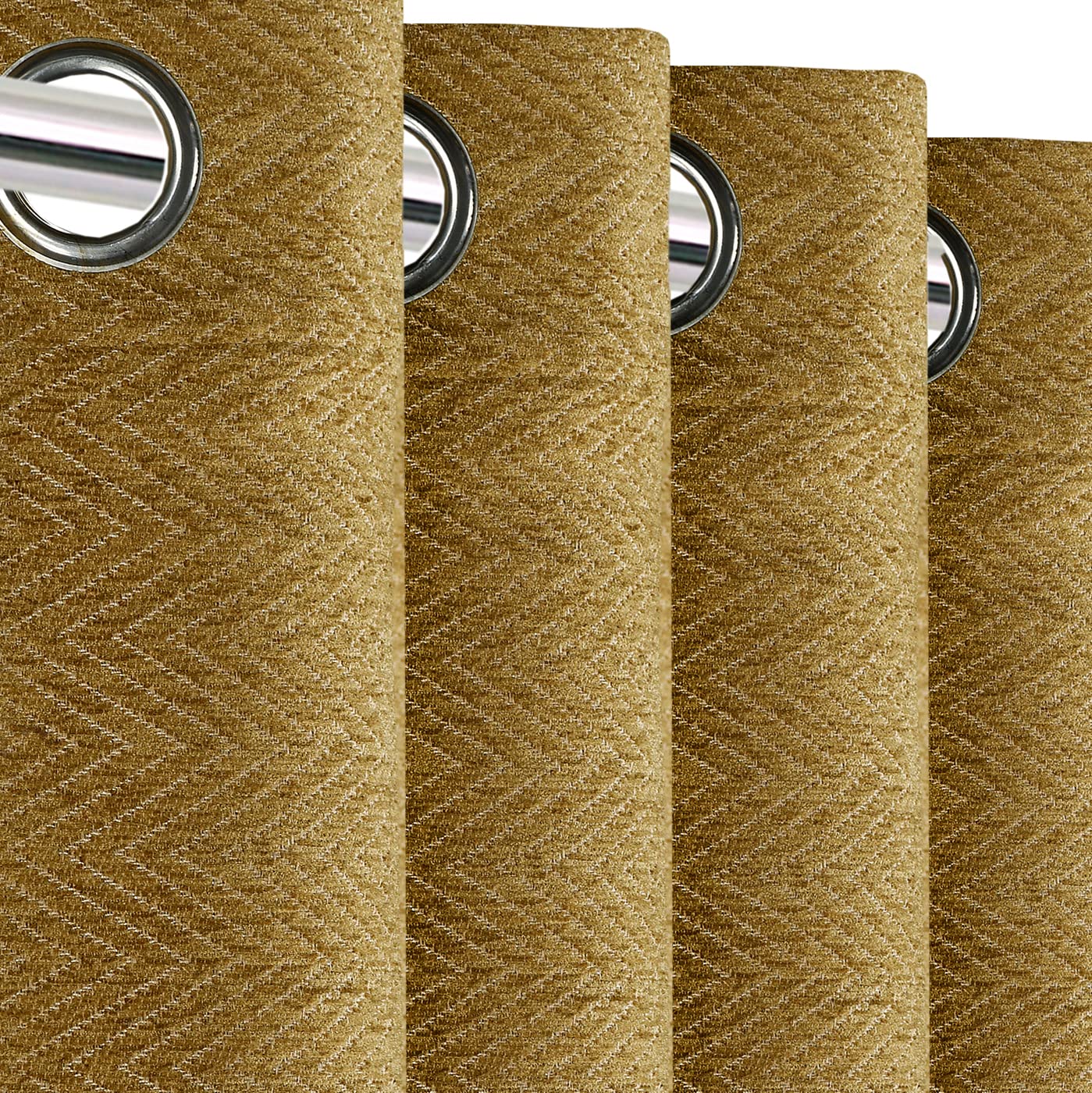 SARAL HOME EASY LIVING Zig-Zag Chenille Blackout Long Door Curtains 1pc, Gold 4 X 9 Feet (B0BDMF9KXS) Amazon Price History, Amazon Price Tracker