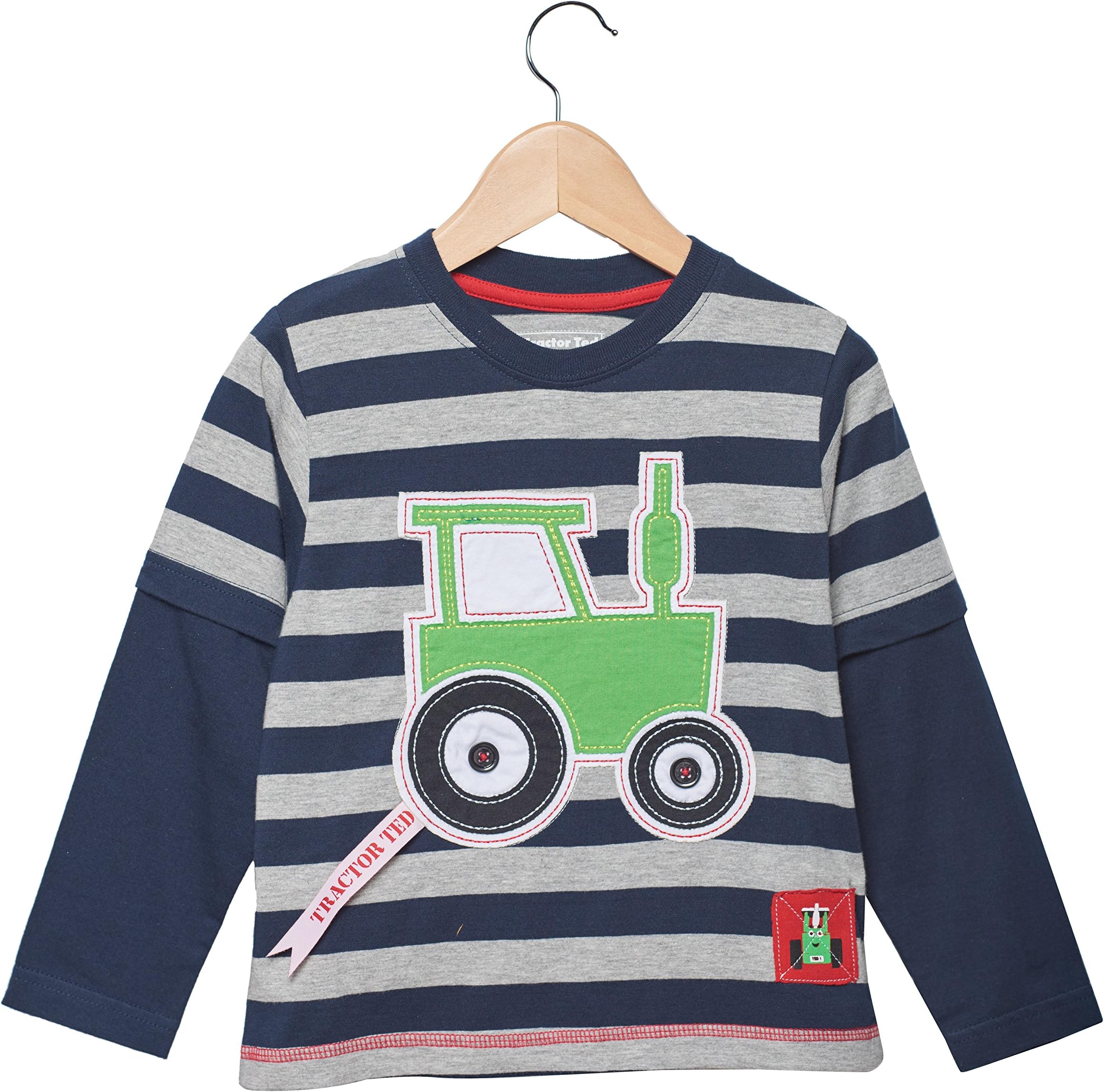 Tractor Ted Stripey Applique Long Sleeved Top Age 4-5 Years