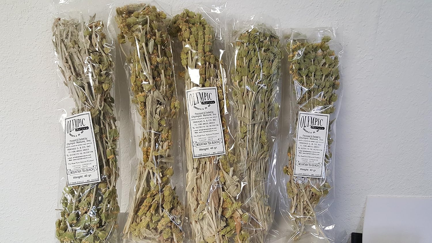 GREEK MOUNTAIN TEA HERBAL BUNCH TEA 5 / 40 GRAM PACKS